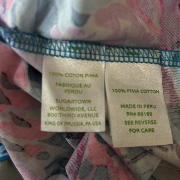 Lilly Pulitzer Daphne Dress Tweethearts Tropical Blue & Pink Women’s Siz… - Picture 9 of 9